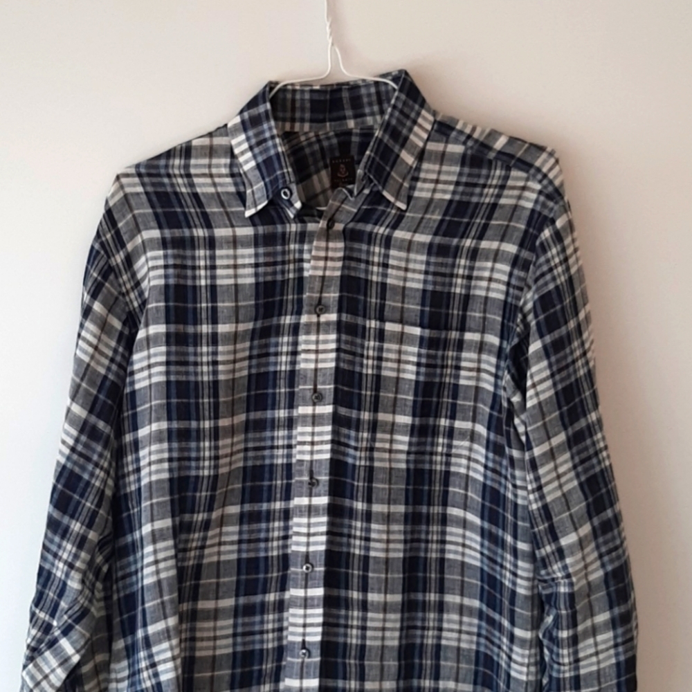 Robert Talbot L, LINEN, casual dress shirt